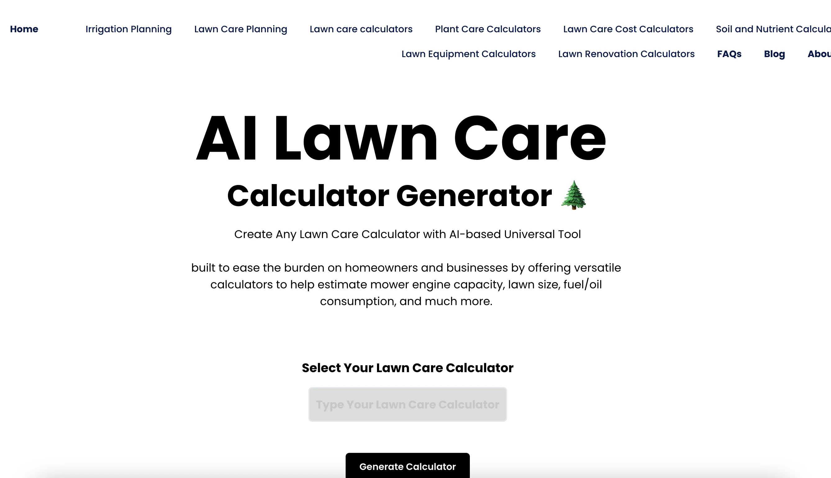 Lawn Care Calculators - AI Tool Ocean