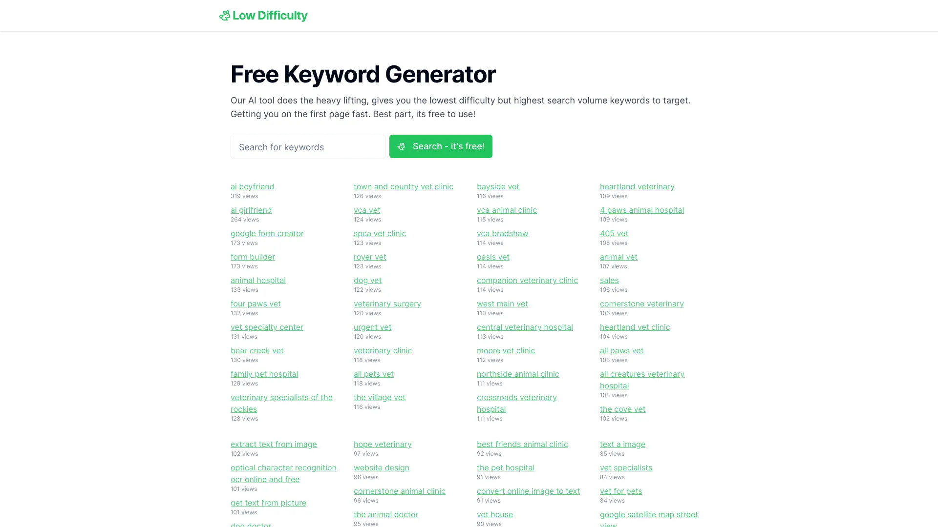 LowDifficulty.ai - AI Tool Ocean