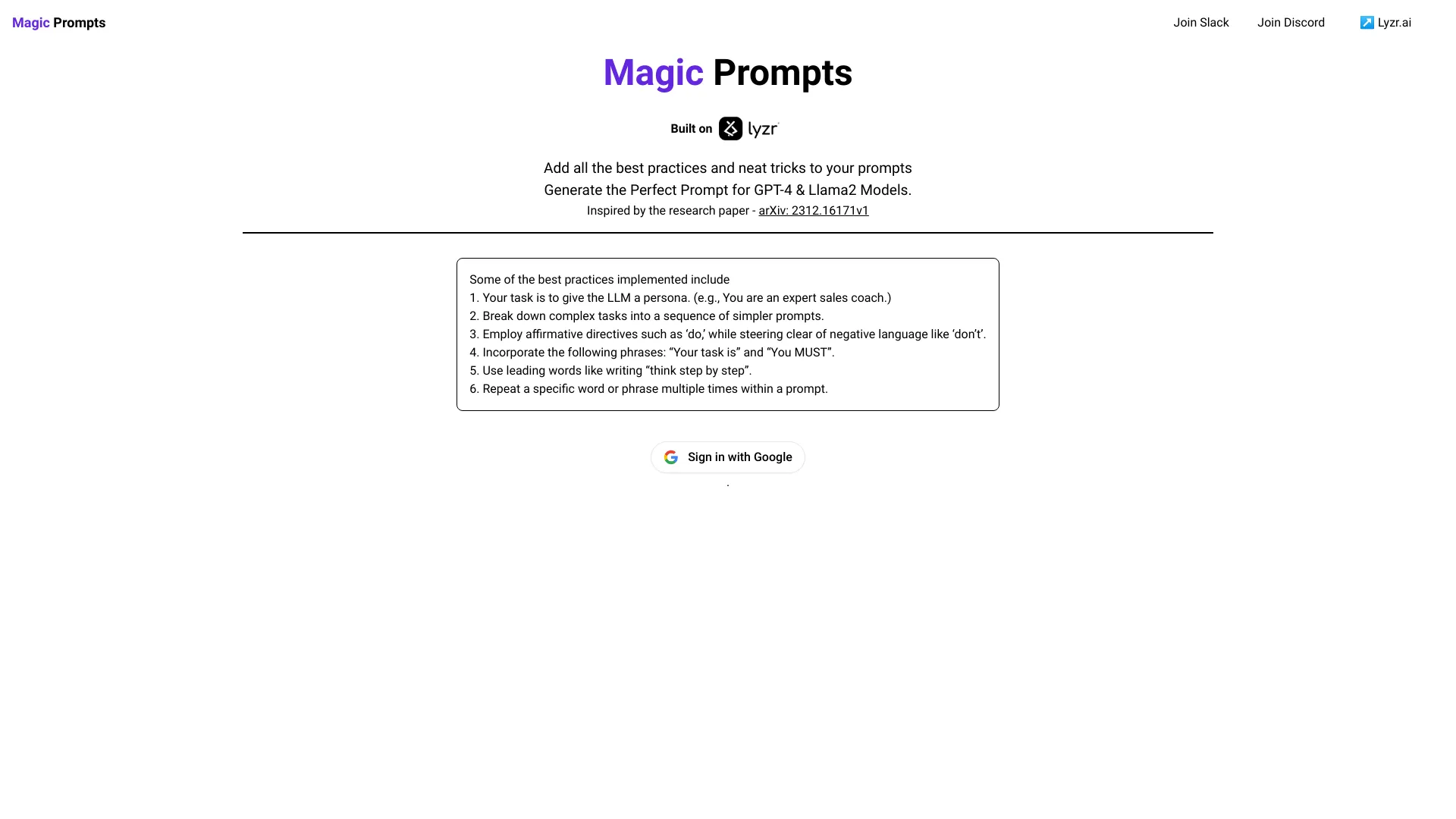 Magic Prompts - AI Tool Ocean