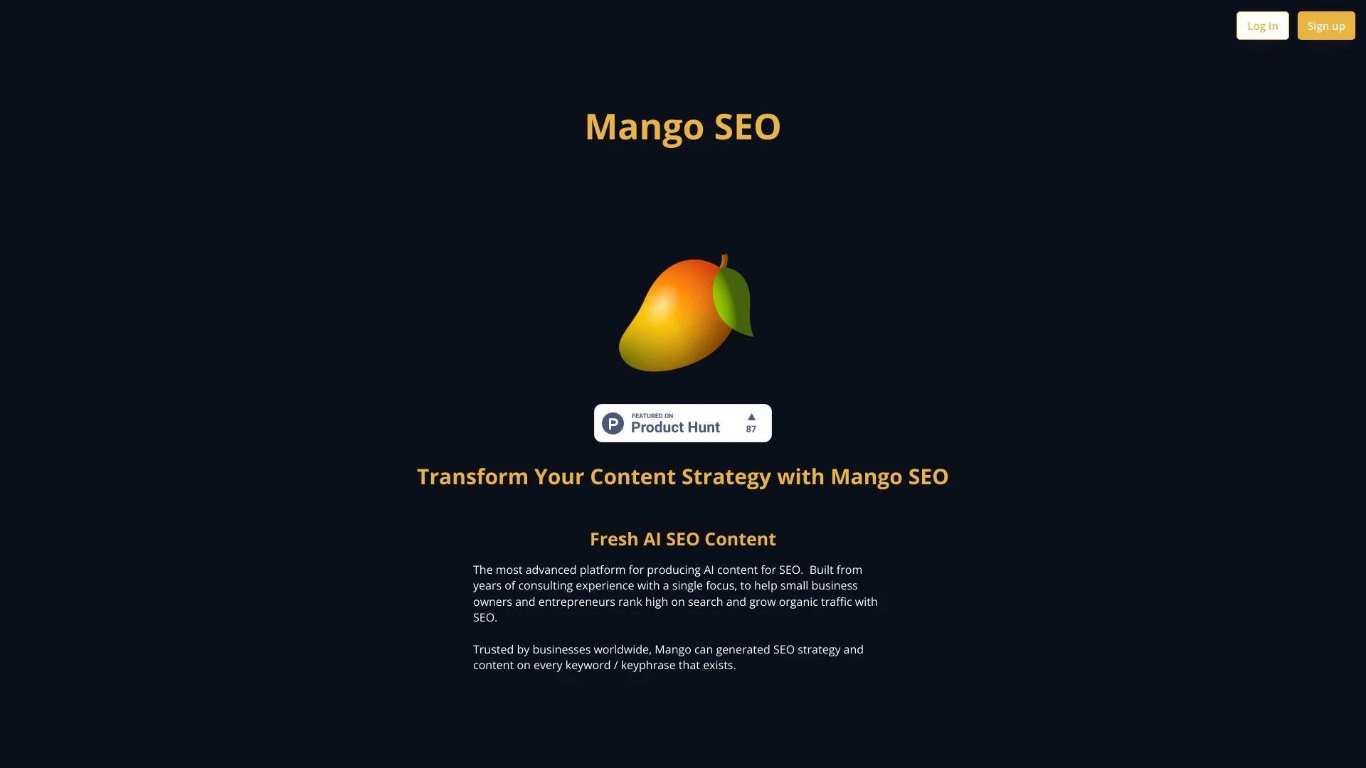 Mango SEO AI - AI Tool Ocean