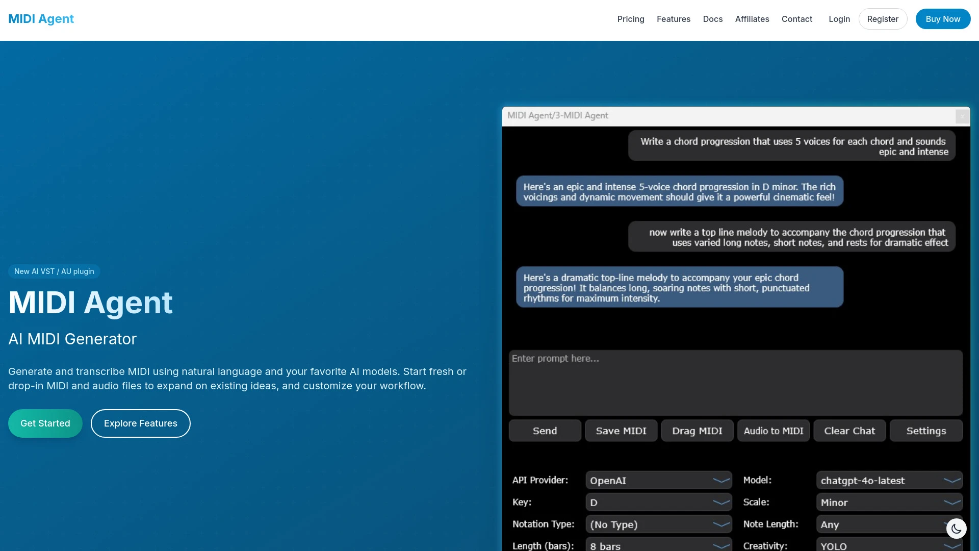 MIDI Agent - AI Tool Ocean