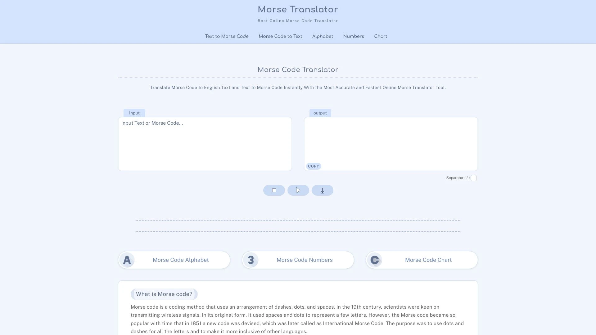 MorseTranslator.com - AI Tool Ocean