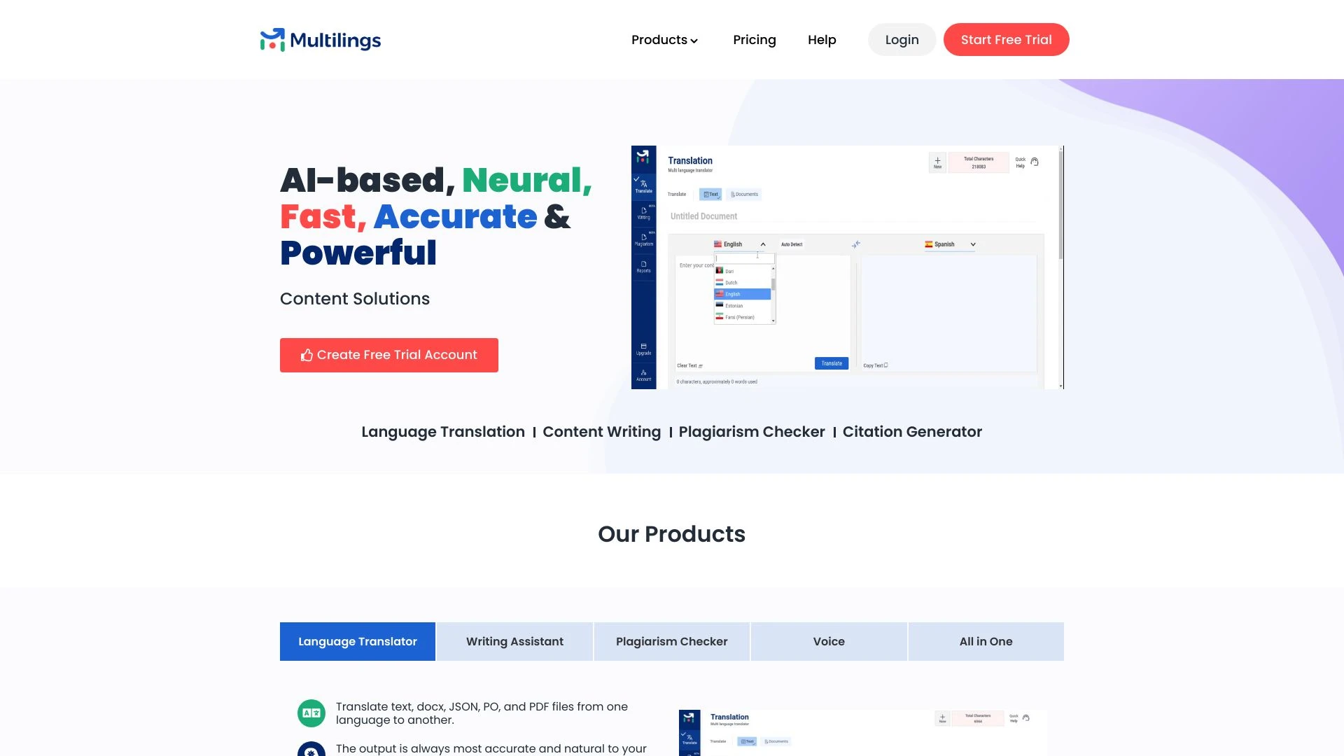 Multilings - AI Tool Ocean