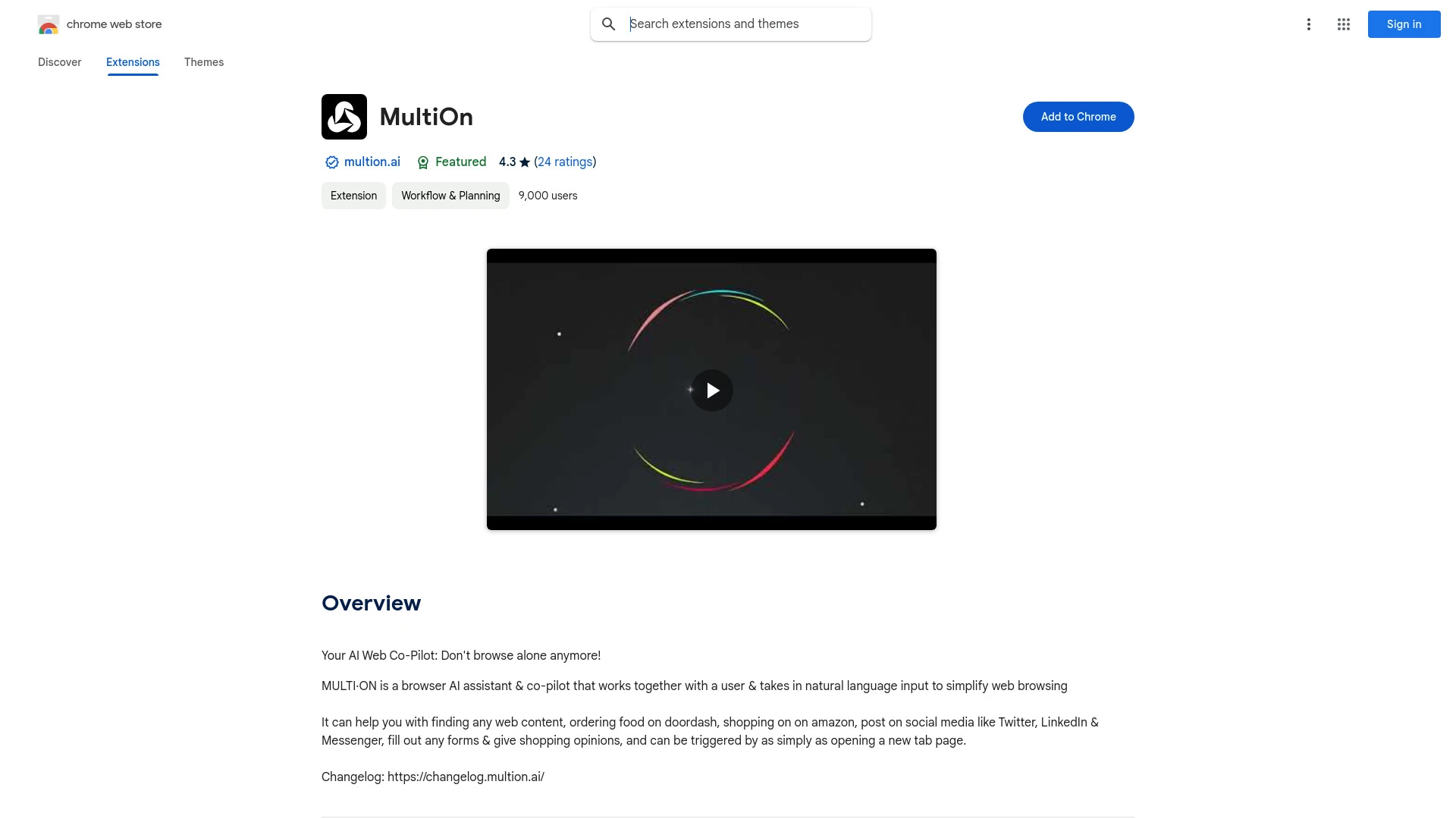 MULTI·ON - Chrome Extension - AI Tool Ocean