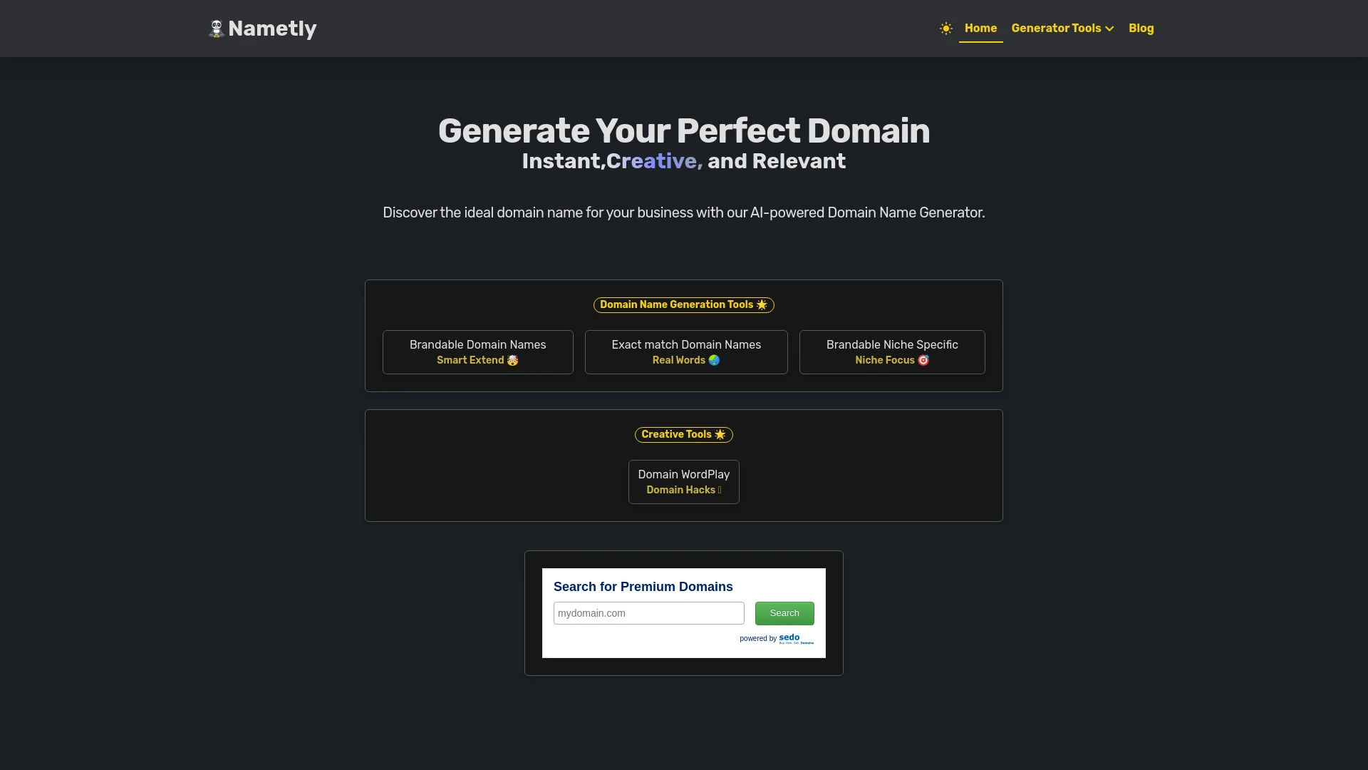 Nametly - AI Tool Ocean