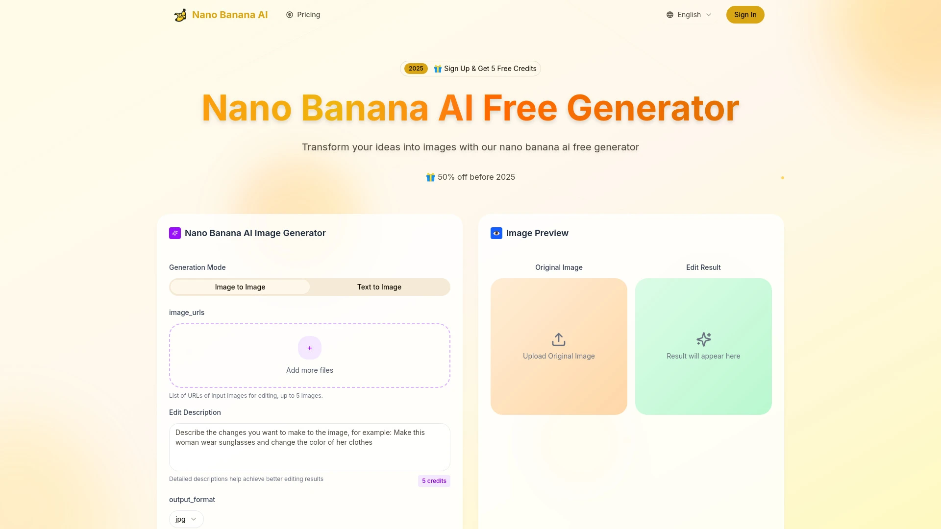nano banana ai free - AI Tool Ocean