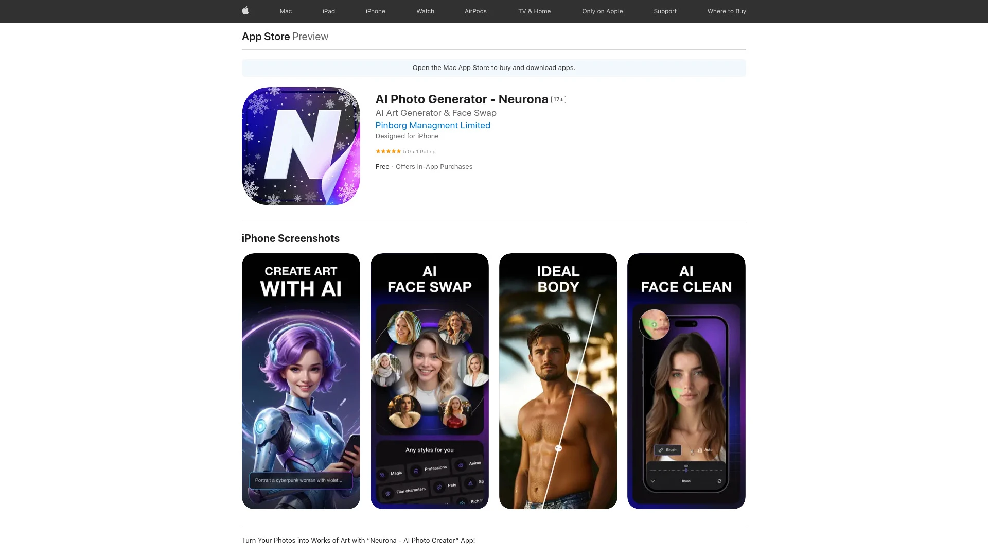Neurona AI Photo Generator - AI Tool Ocean