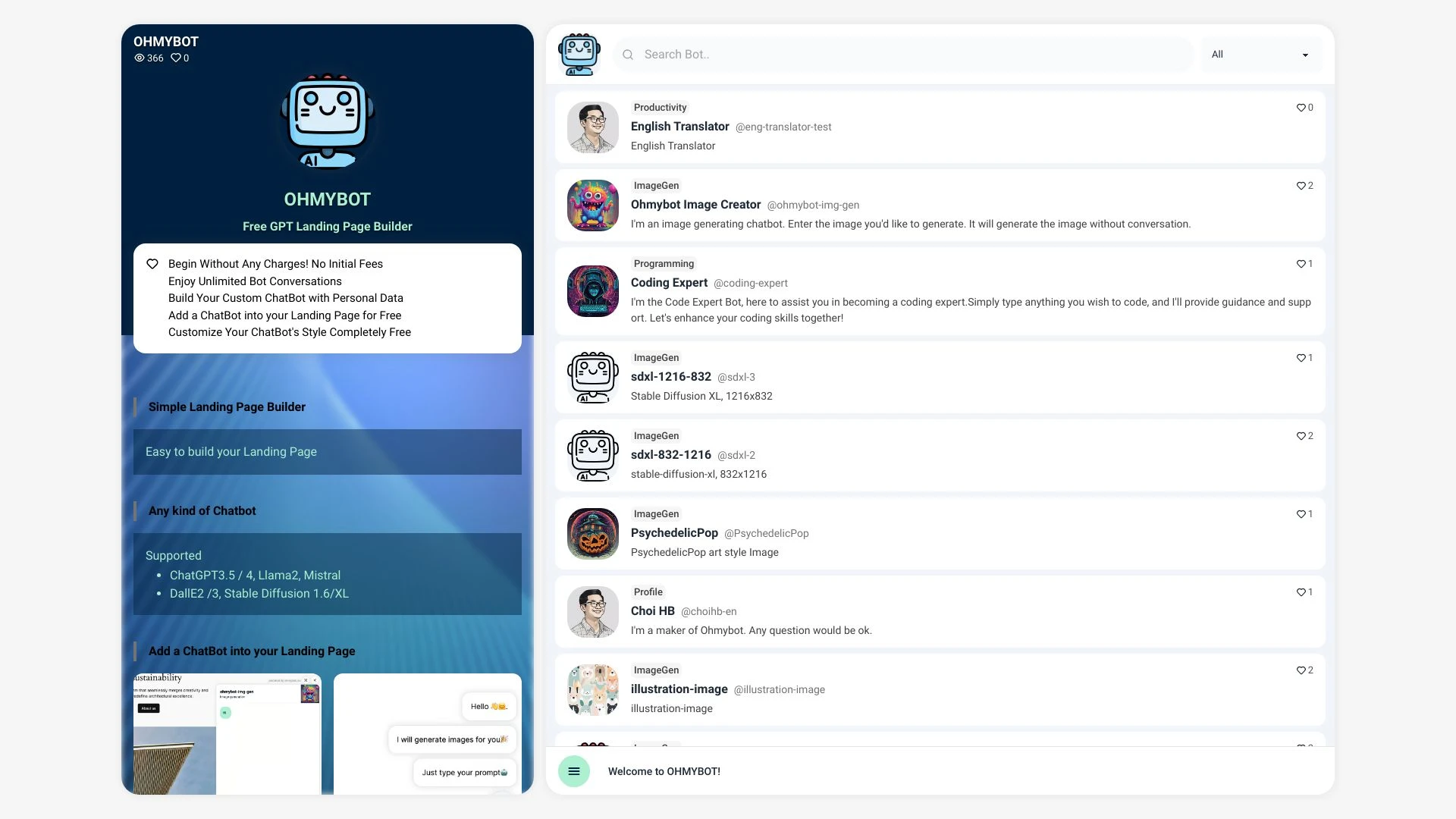 OHMYBOT - AI Tool Ocean