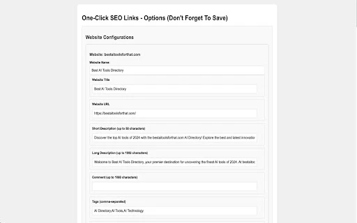 One-Click SEO Links Chrome Extension - Chrome Extension - AI Tool Ocean