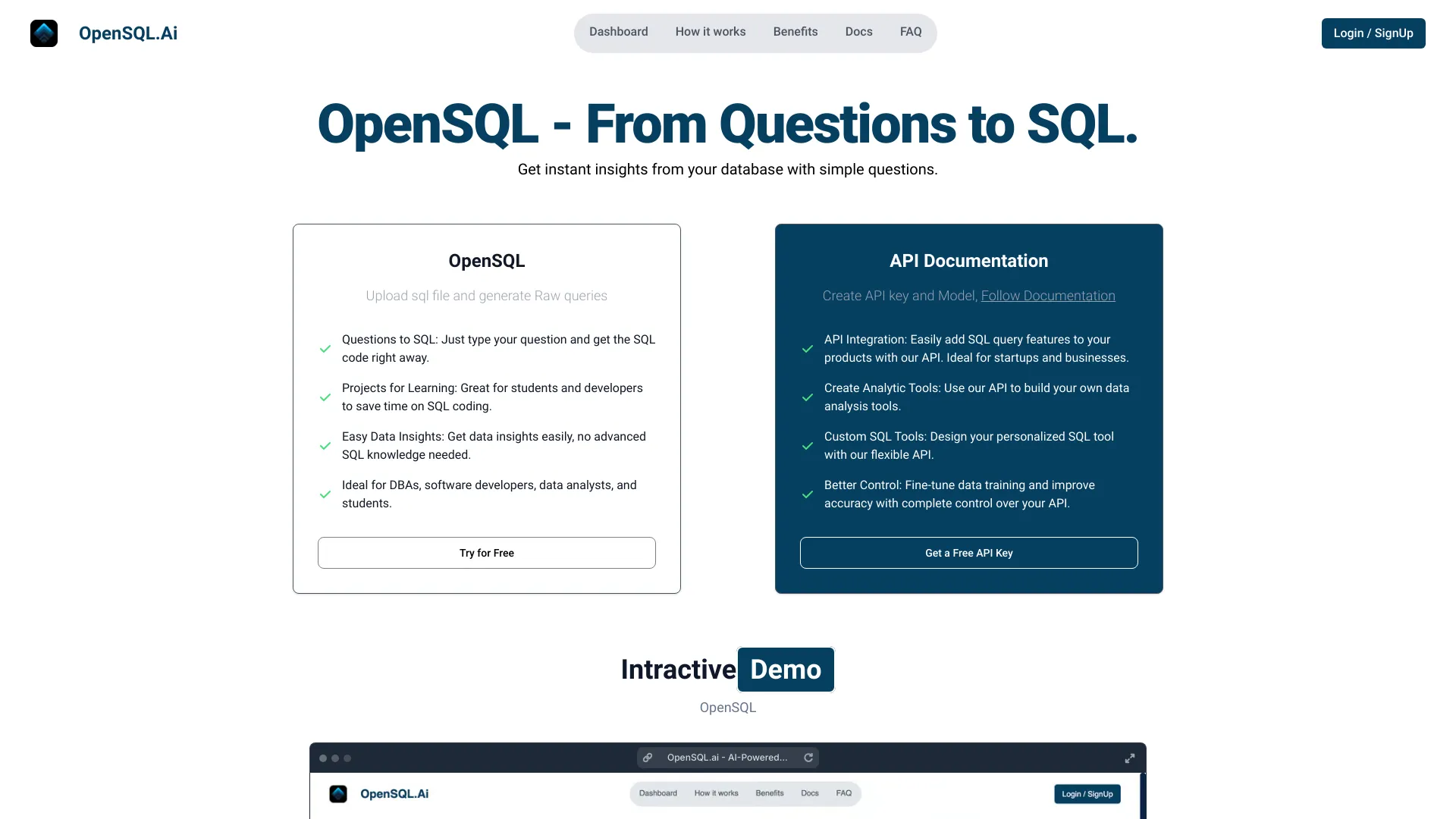 OpenSQL.ai - AI Tool Ocean