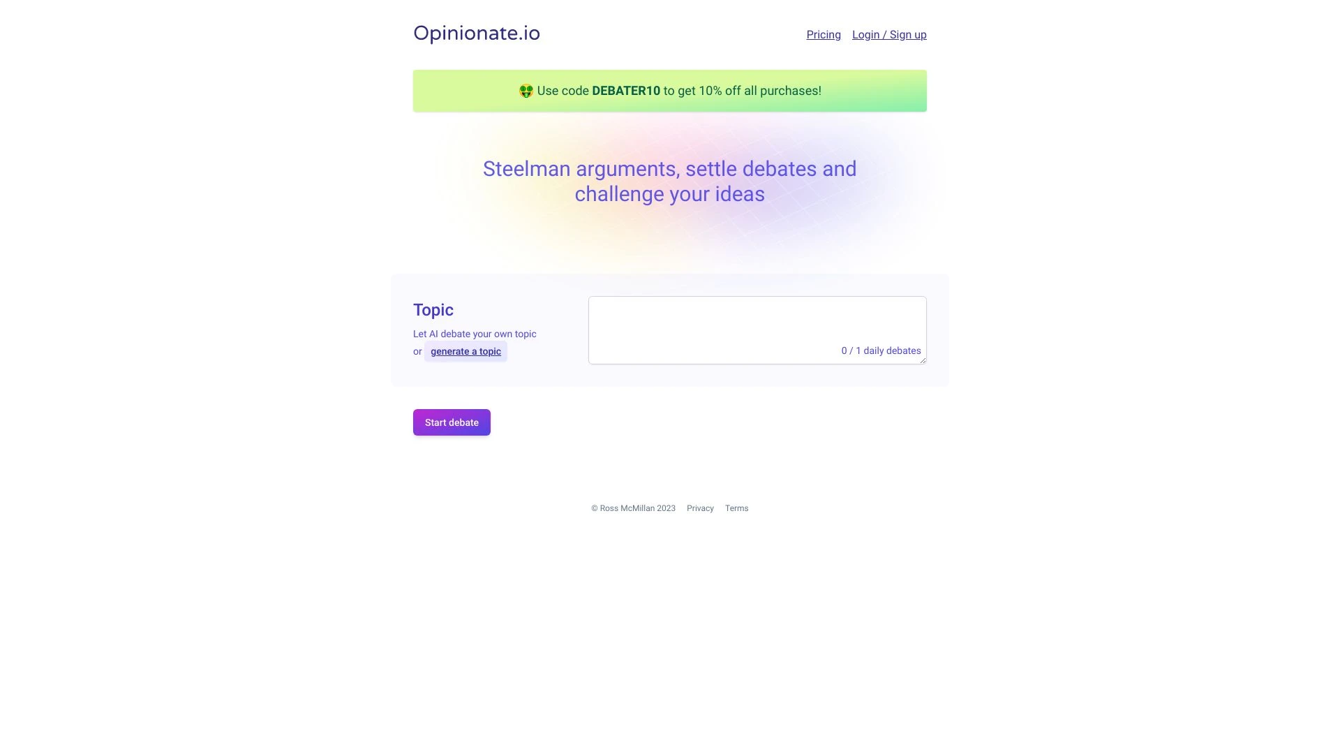 Opinionate - AI Tool Ocean
