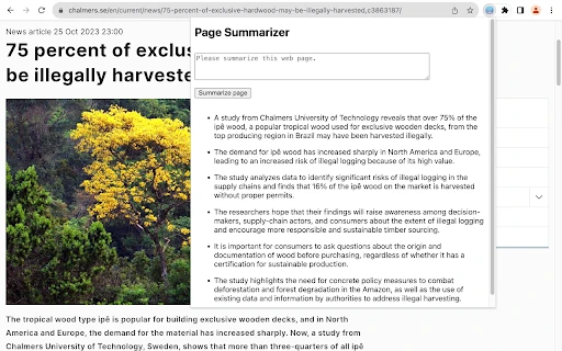 Page Summarizer - Chrome Extension - AI Tool Ocean