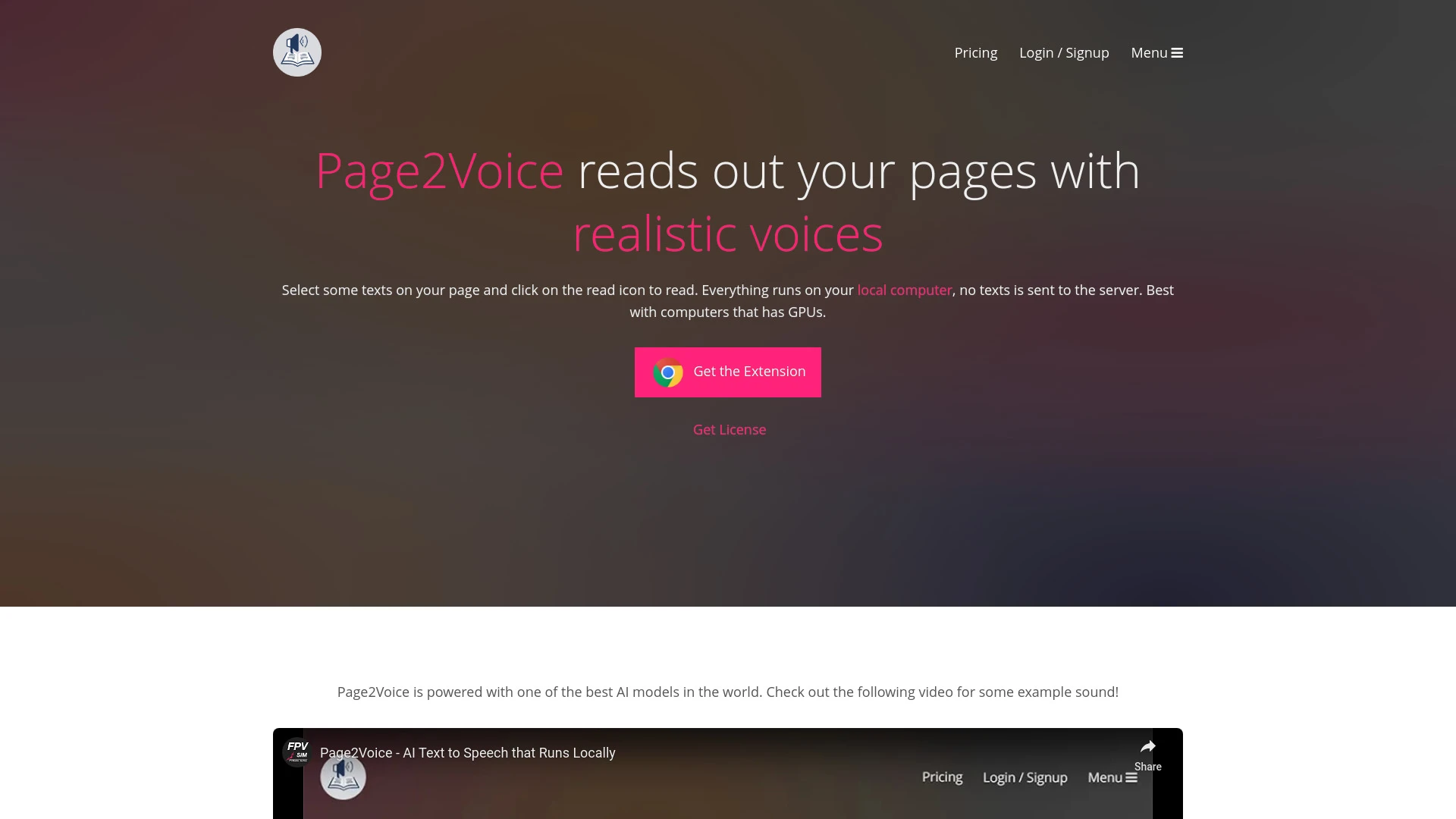 Page2Voice - AI Tool Ocean