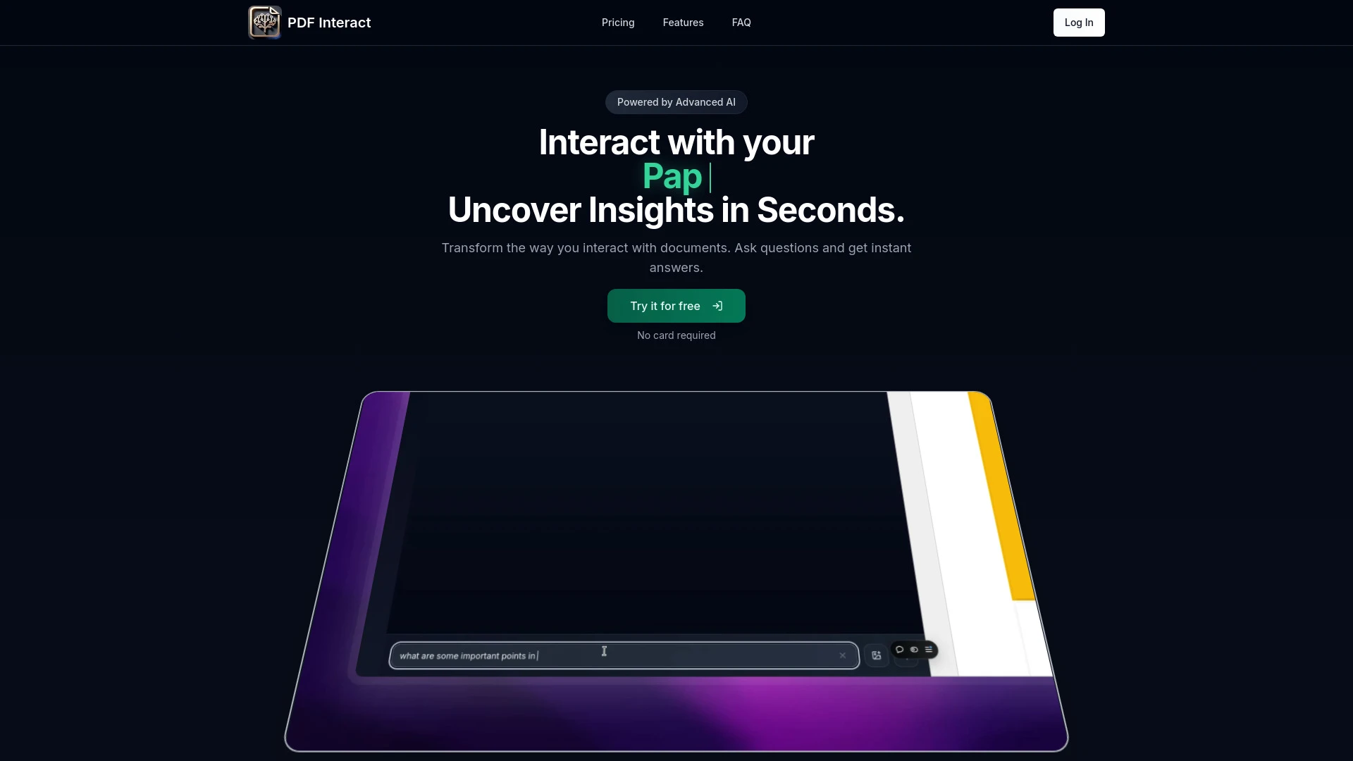 PDF Interact - AI Tool Ocean