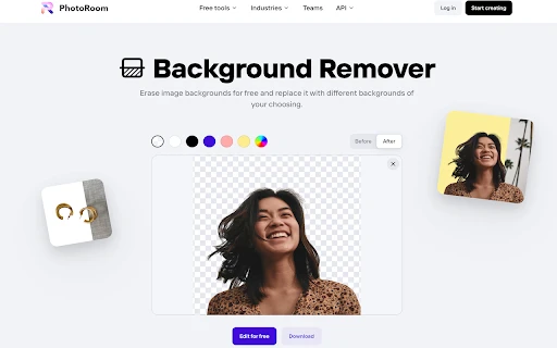 PhotoRoom Background Remover - Chrome Extension - AI Tool Ocean