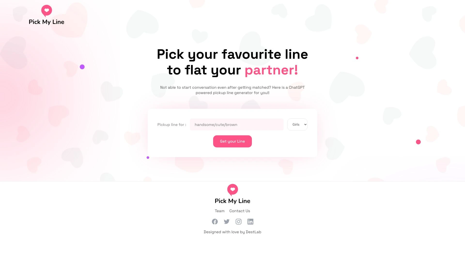 Pickmyline.online - AI Tool Ocean