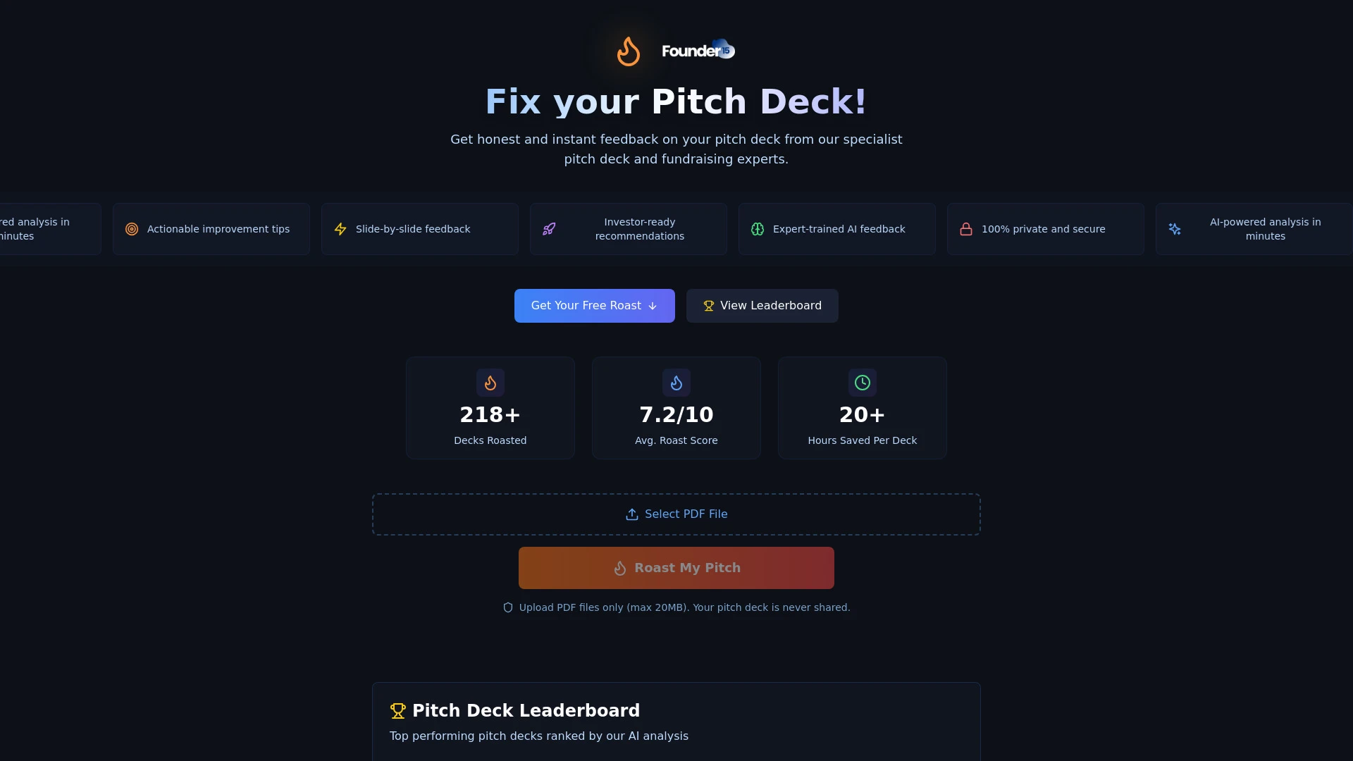 Pitch Roasters - AI Tool Ocean