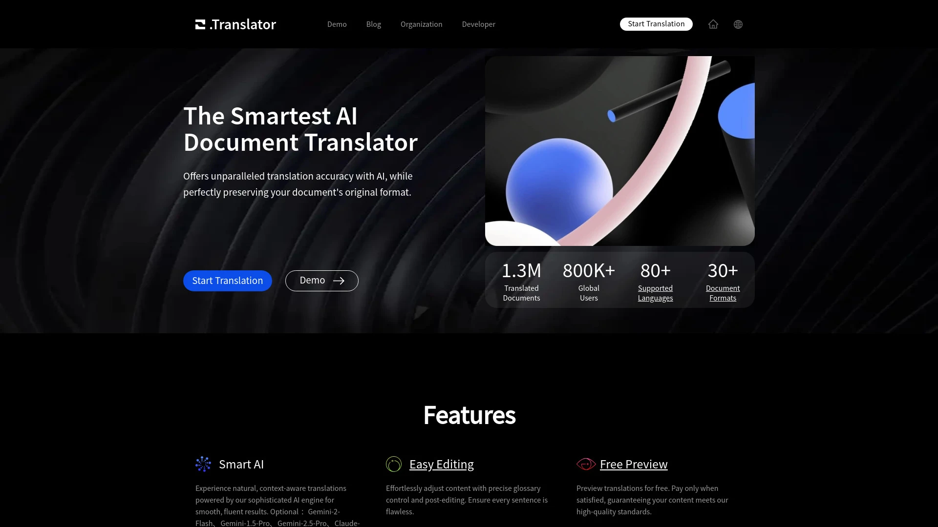 Precise AI Document Translator - AI Tool Ocean