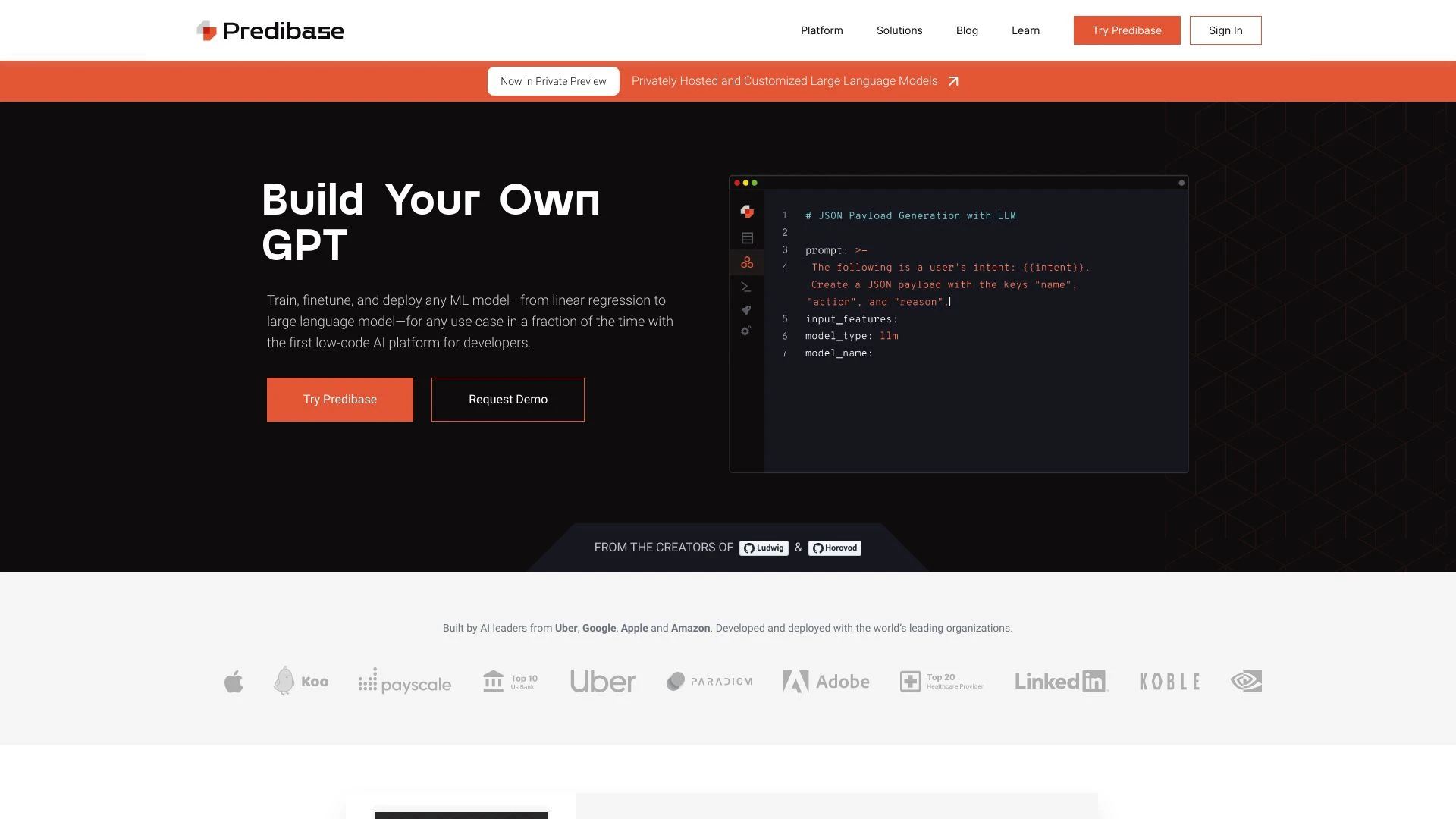 Predibase - AI Tool Ocean