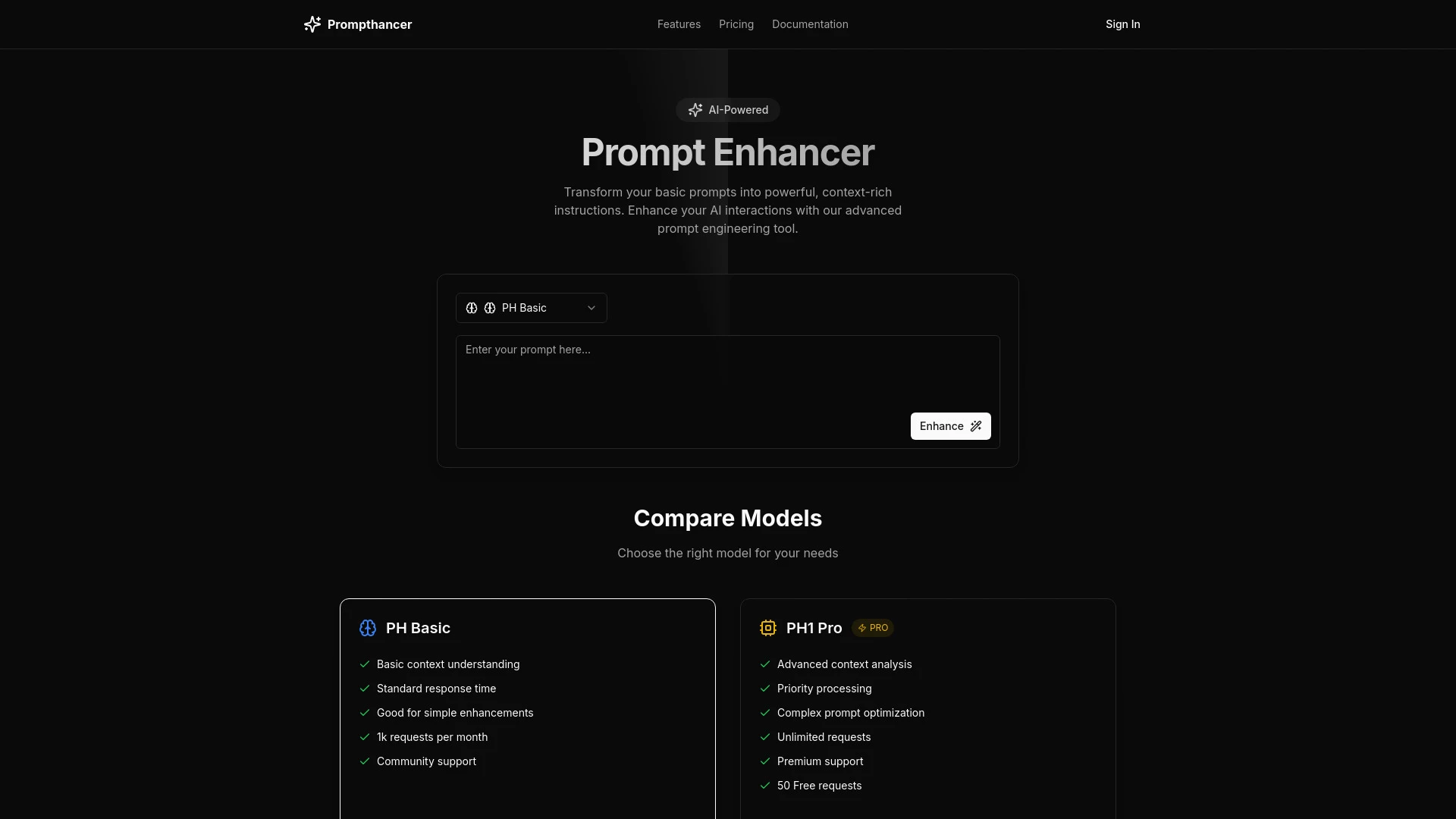 Prompthancer - AI Tool Ocean
