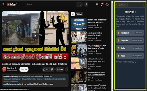 RateMyTube - Chrome Extension - AI Tool Ocean