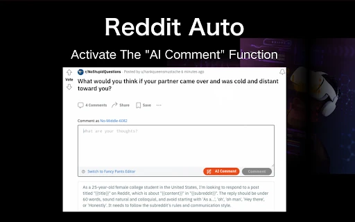 RedditAuto - Chrome Extension - AI Tool Ocean