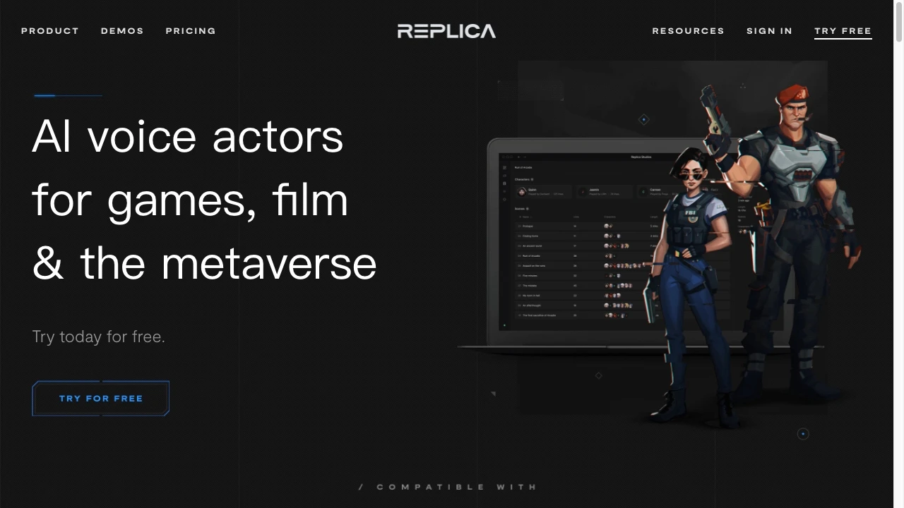 Replica Studios - AI Tool Ocean