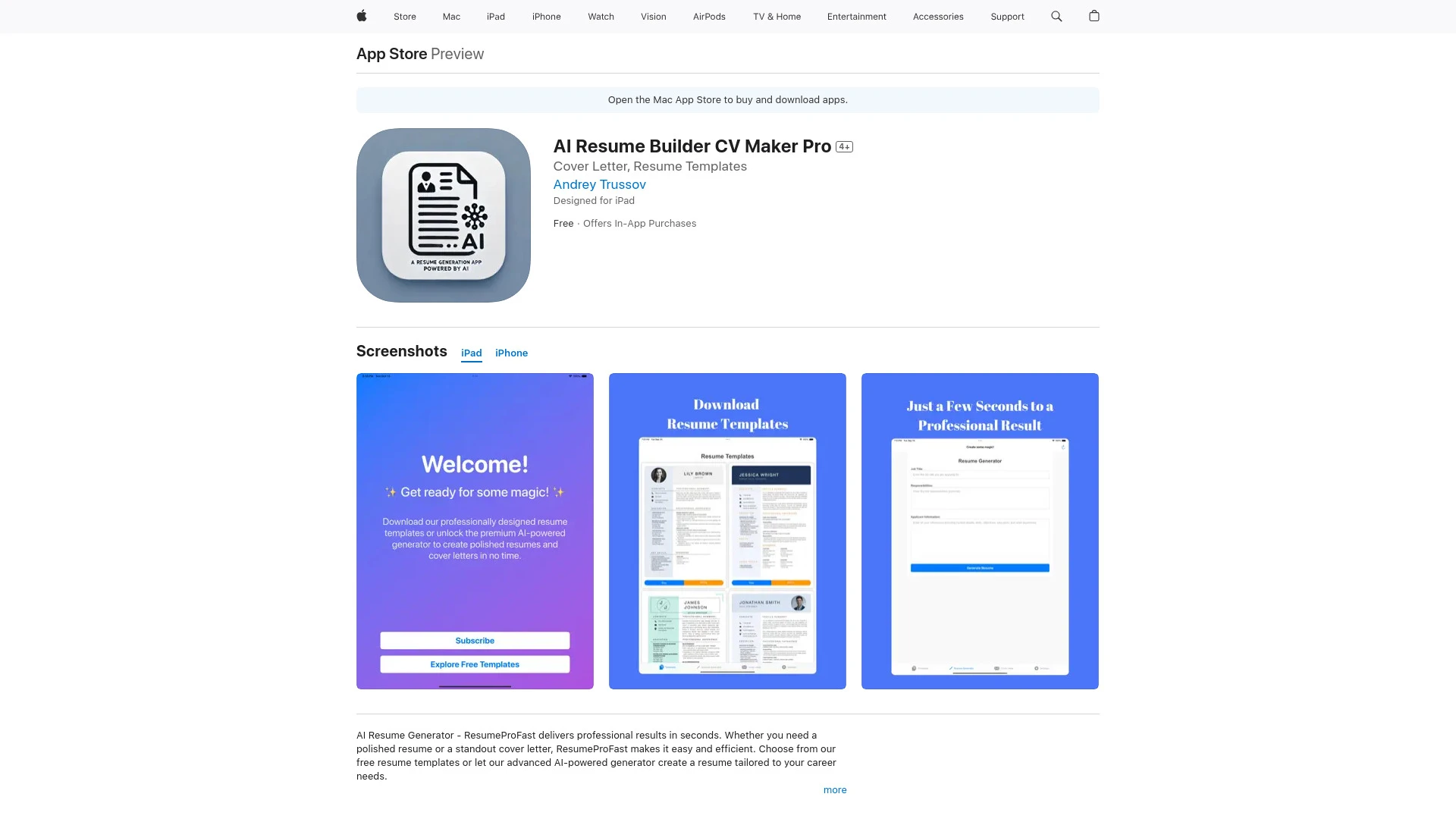 Resume AI Generator CV Builder - AI Tool Ocean