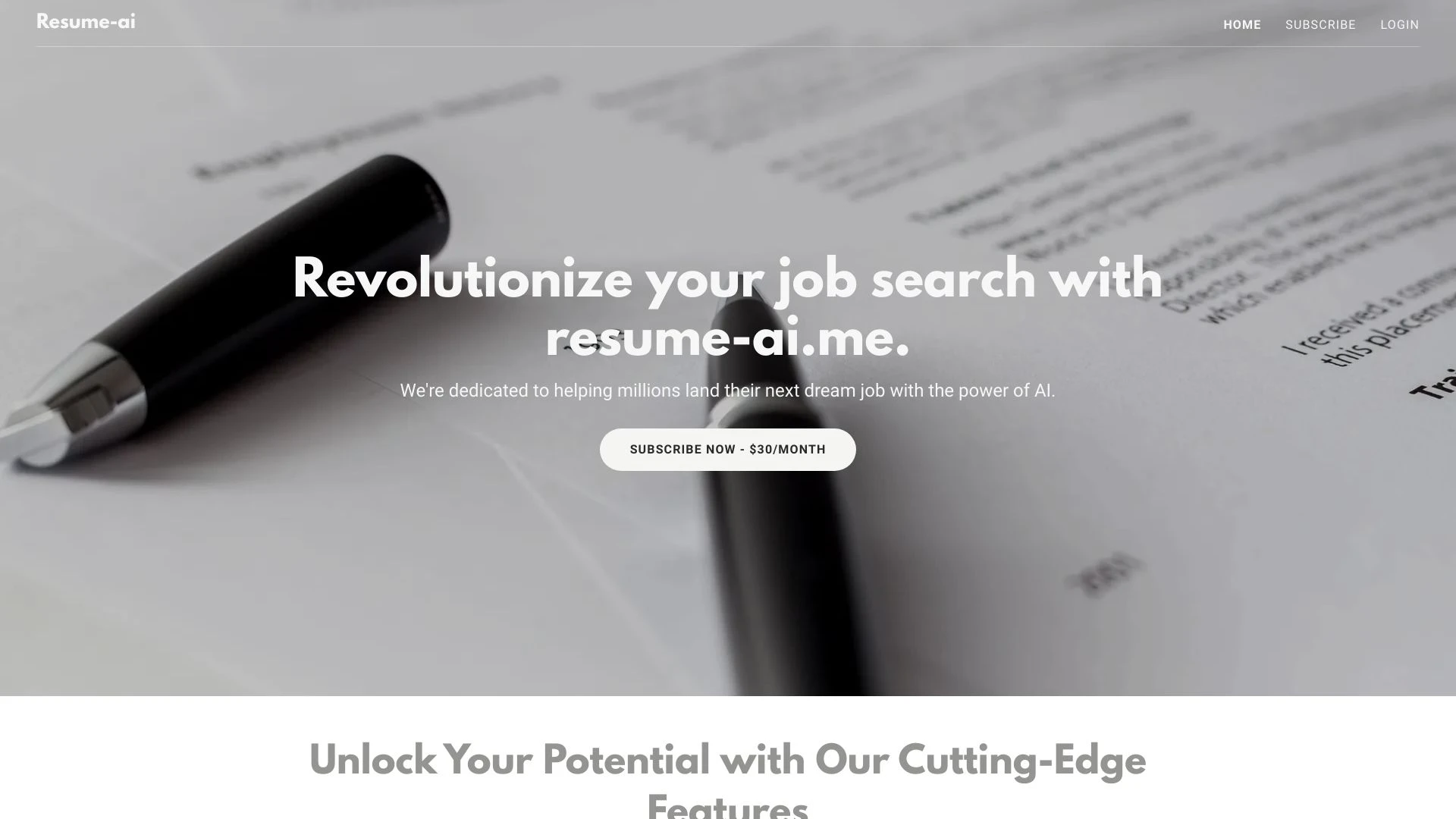 Resume-ai.me - AI Tool Ocean