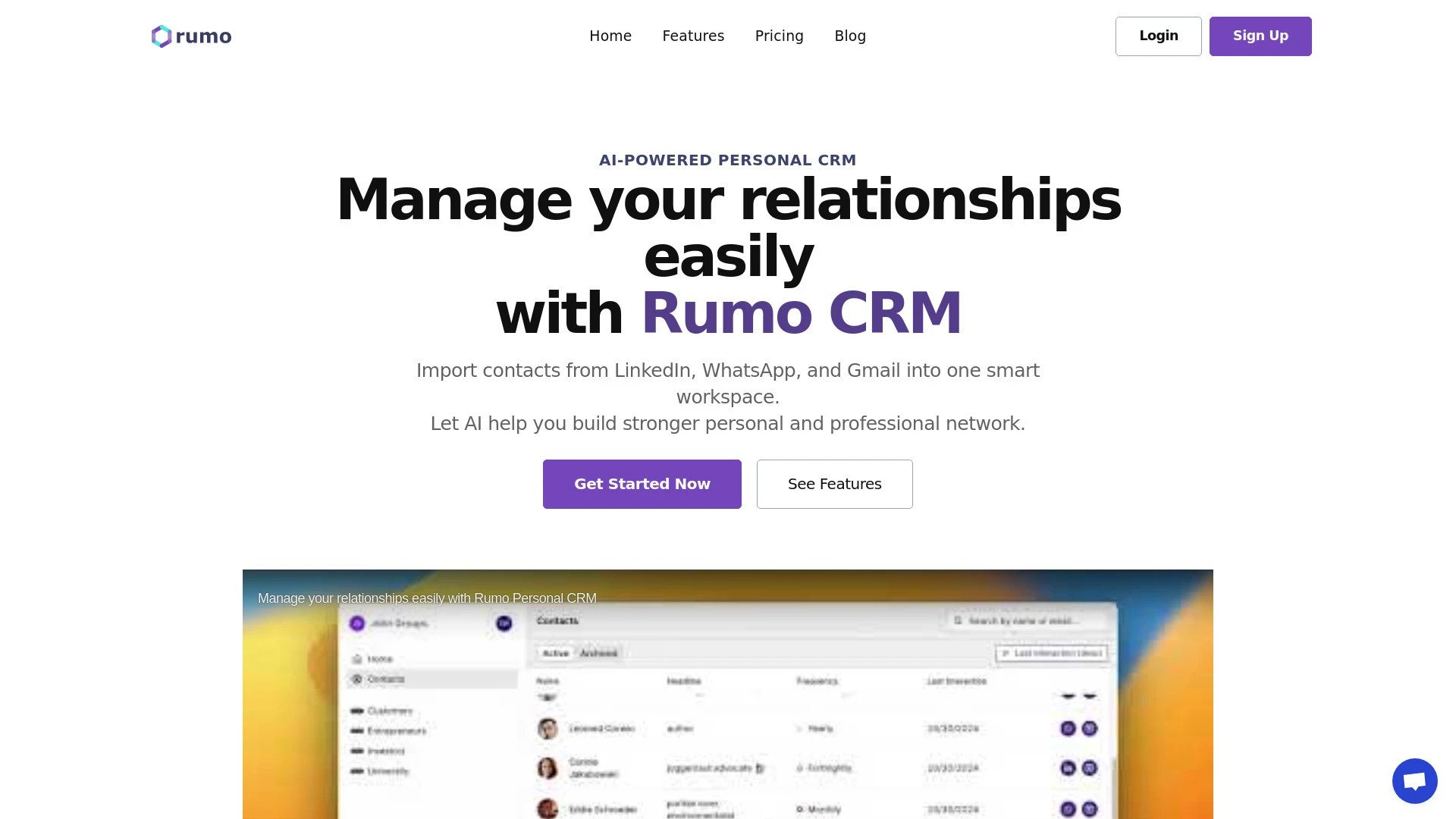 Rumo Personal CRM - AI Tool Ocean
