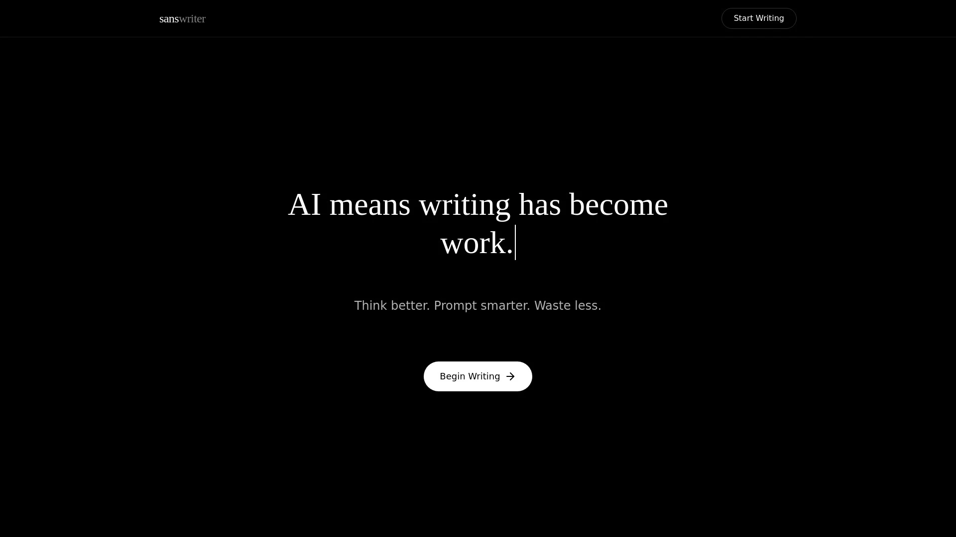 Sans Writer - AI Tool Ocean