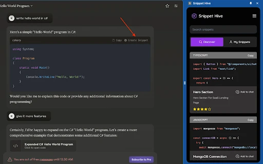 Save AI Code Snippets - Chrome Extension - AI Tool Ocean