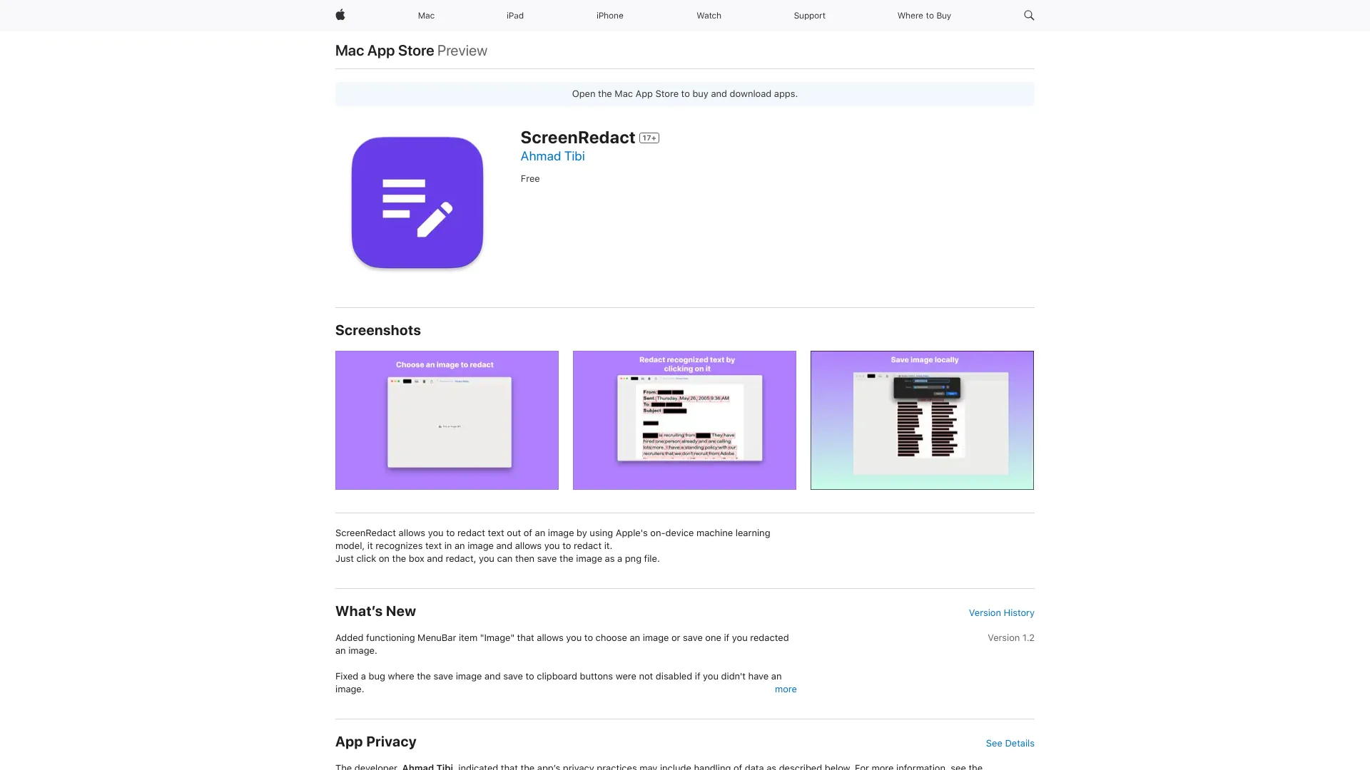 ScreenRedact - AI Tool Ocean
