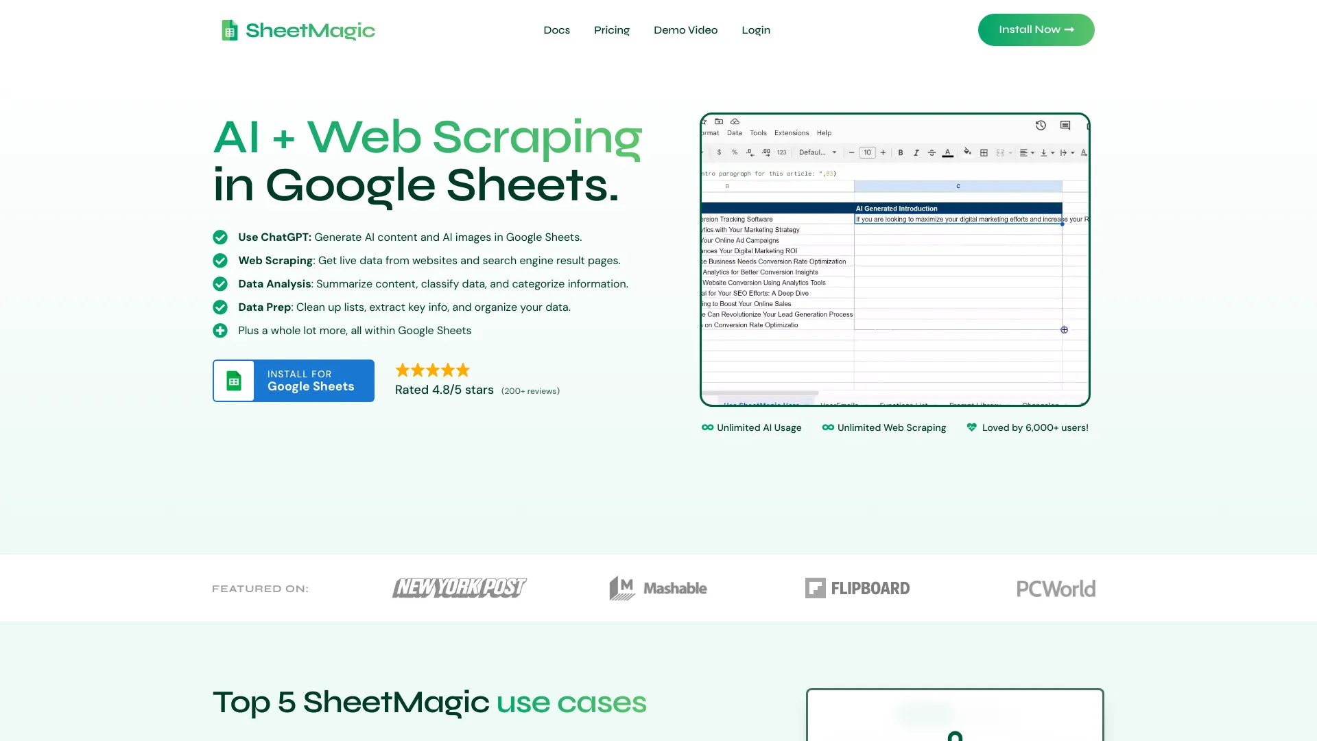SheetMagic - AI Tool Ocean