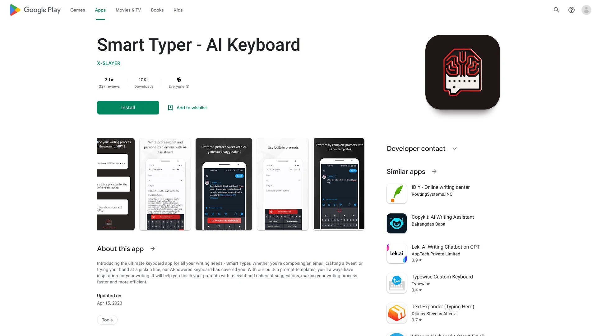 Smart Typer - AI Keyboard - AI Tool Ocean