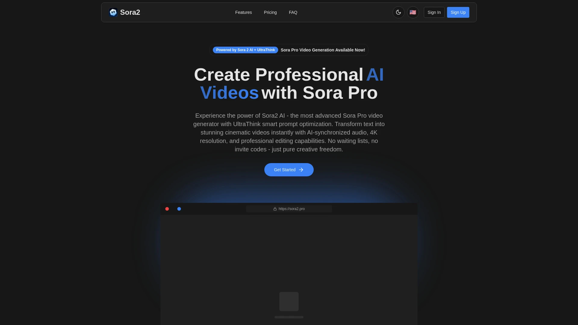 Sora2 Pro - AI Tool Ocean