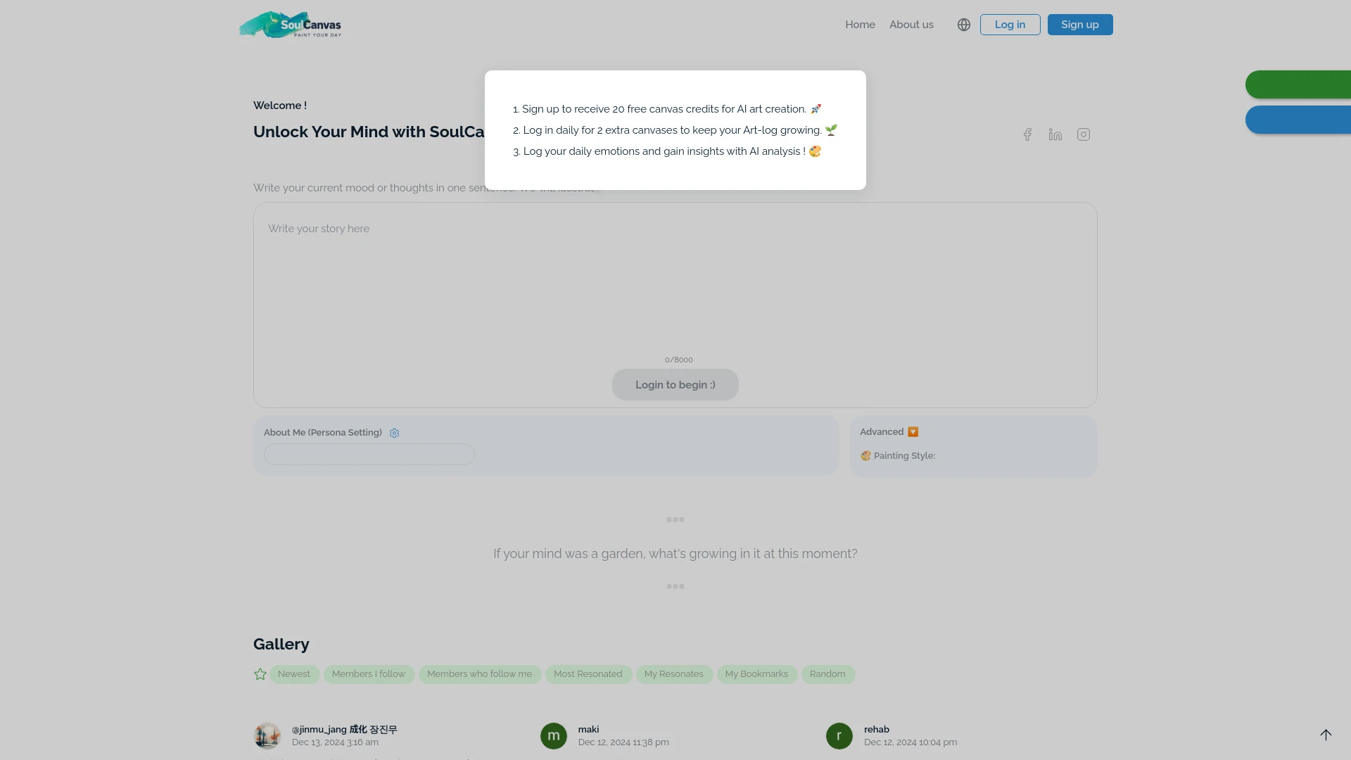 SoulCanvas - AI Art Log - AI Tool Ocean