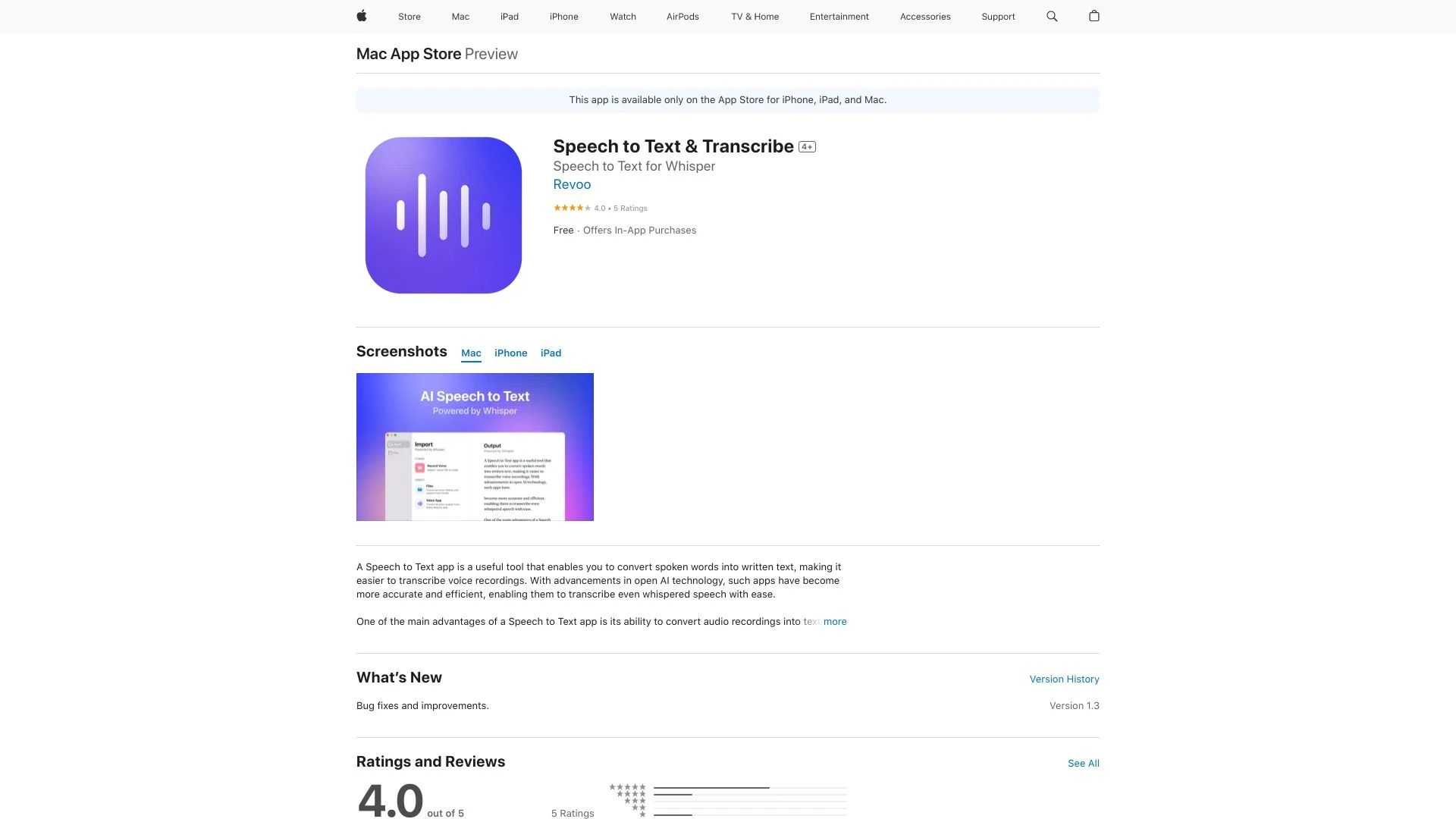 Speech to Text & Transcribe - AI Tool Ocean