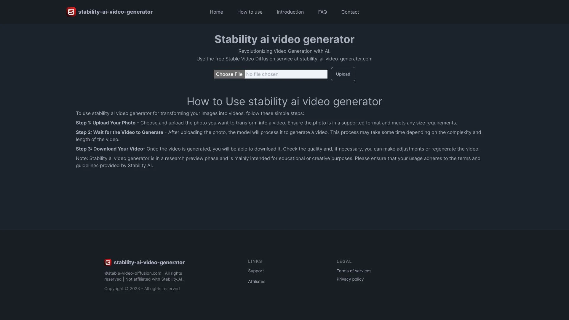 stability-ai-video-generator - AI Tool Ocean