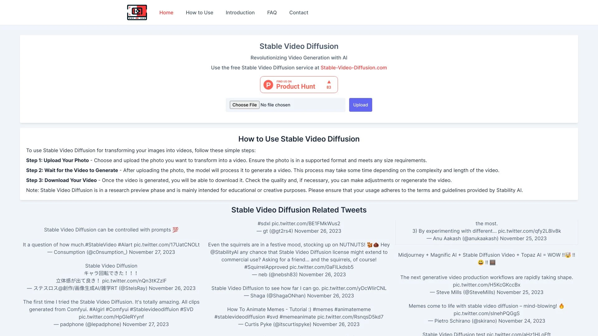 Stable Video Diffusion - AI Tool Ocean
