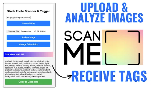 Stock Photo Keyword Scanner - Chrome Extension - AI Tool Ocean