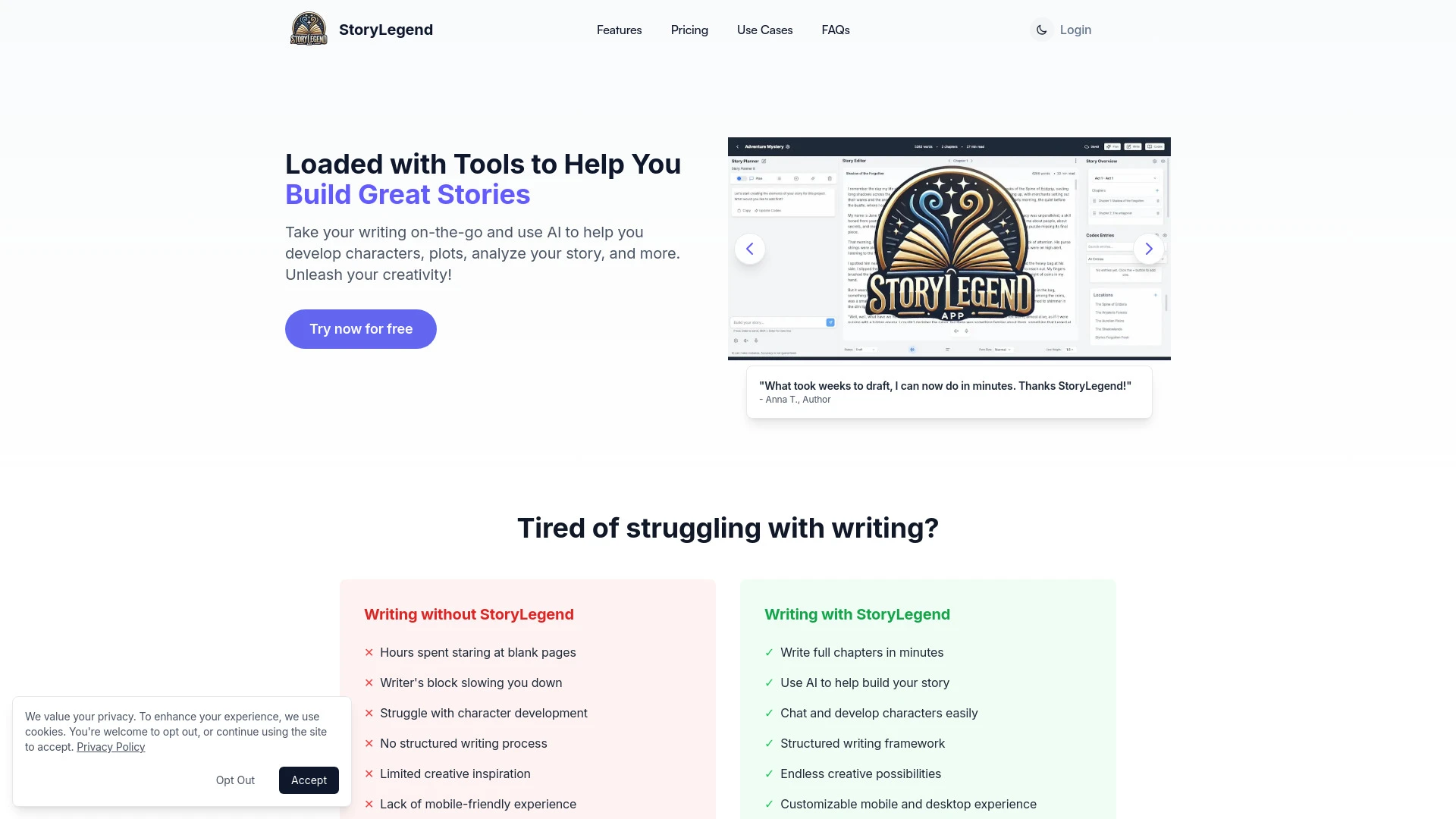 StoryLegend - AI Tool Ocean