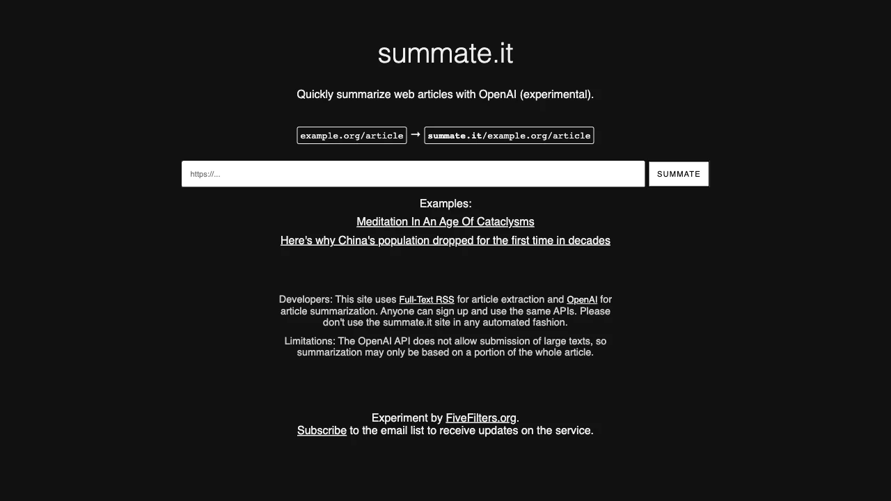 Summate.it - AI Tool Ocean