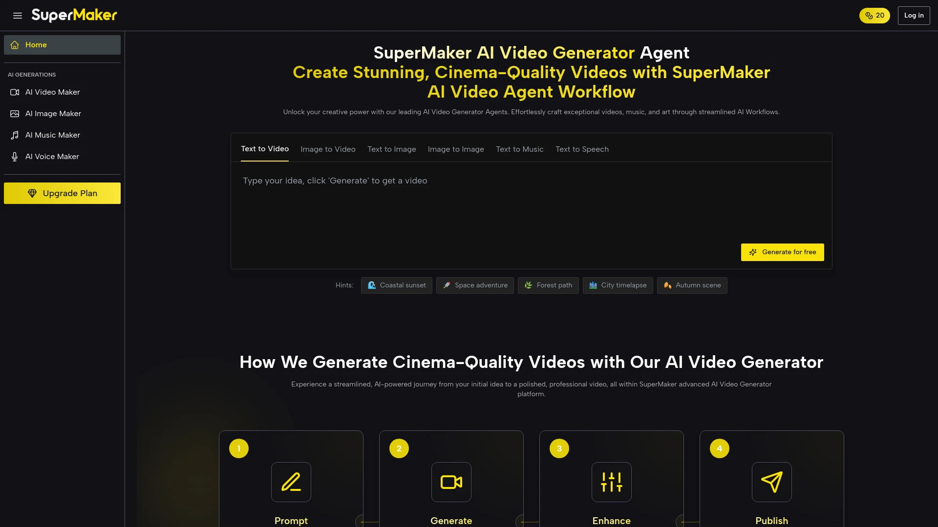 SuperMaker AI Video Generator - AI Tool Ocean
