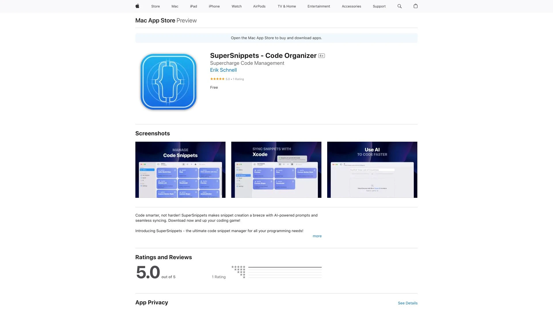 SuperSnippets - Code Organizer - AI Tool Ocean