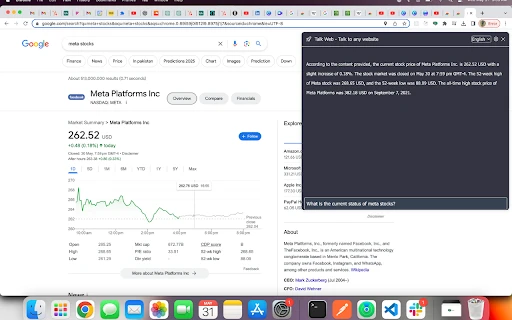 Talk Web - Chrome Extension - AI Tool Ocean
