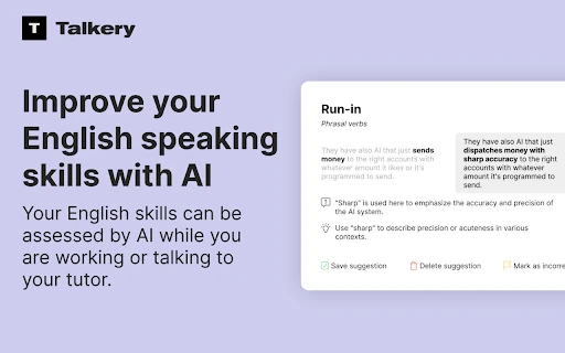 Talkery - Chrome Extension - AI Tool Ocean