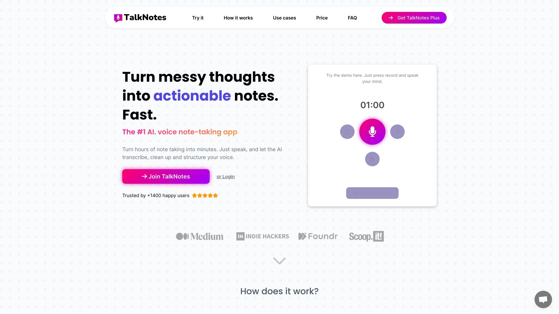 Talknotes - AI Tool Ocean