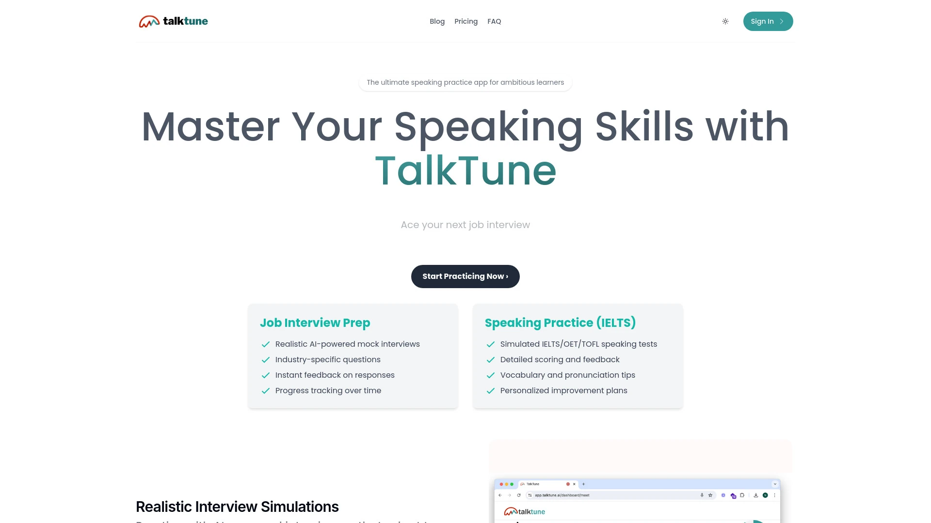 TalkTune - AI Tool Ocean