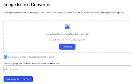 Text from Picture - Chrome Extension - AI Tool Ocean